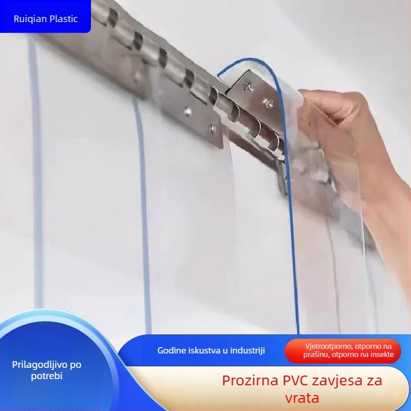 Prozirna PVC zavjesa za vrata za cijelu godinu zaštitu od vjetra i odjeljak za klimatizaciju — mekana zavjesa za kućna i poslovna vrata