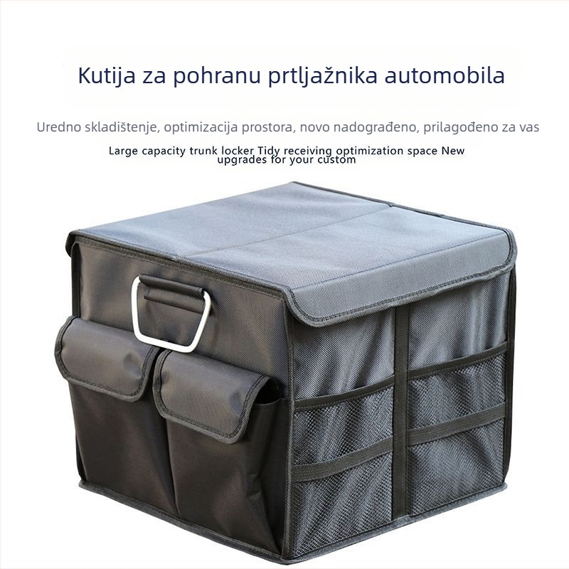 Silver Ye Unutarnji organizator za automobil, kutija za pohranu u prtljažniku, sklopiva, Oxford tkanina, 36L