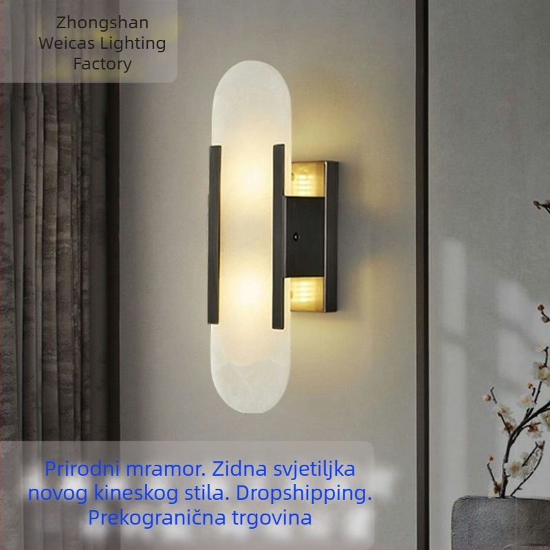 Stenska LED lampa od kamene oblaka – moderan kineski stil za spavaću sobu ili hotelsku sobu