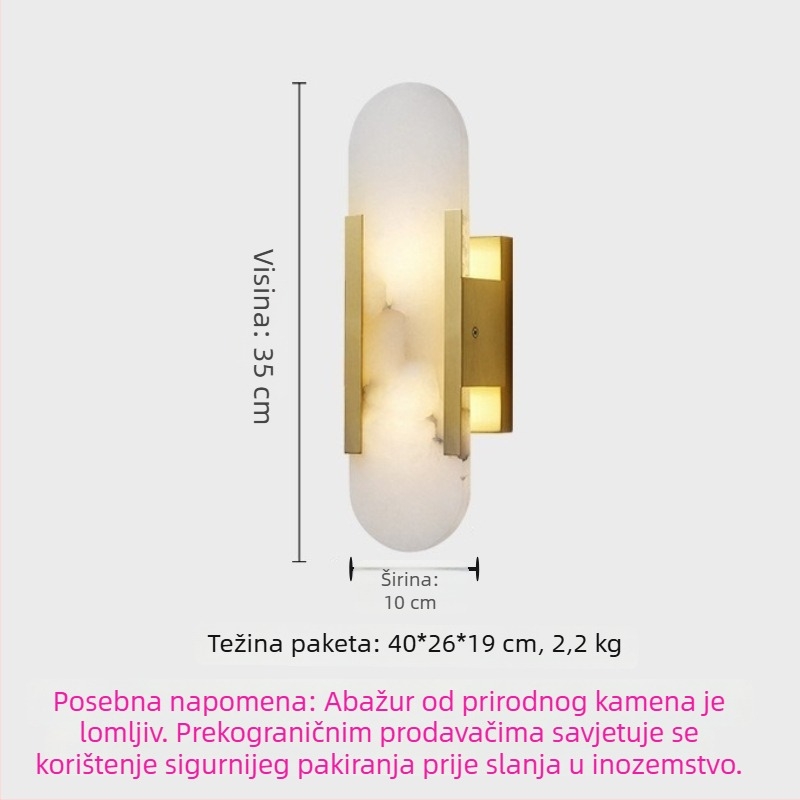 Stenska LED lampa od kamene oblaka – moderan kineski stil za spavaću sobu ili hotelsku sobu