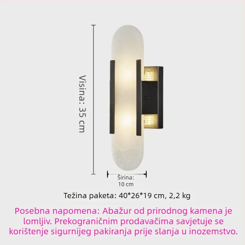Stenska LED lampa od kamene oblaka – moderan kineski stil za spavaću sobu ili hotelsku sobu