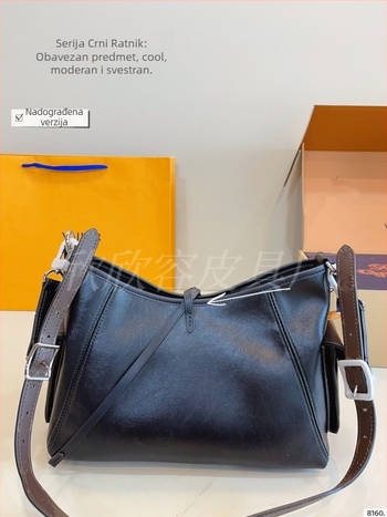 Donkey Series Crni Ratnik Carryall, torba velikog kapaciteta za rame i crossbody, pogodna za svakodnevnu uporabu i putovanja