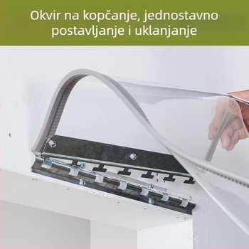 Magnetna prozirna PVC zavjesa za vrata klima uređaja – otporna na vjetar, hladnoću i prašinu, mekana kućna zavjesa