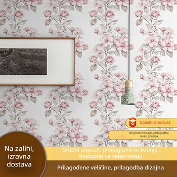Bvl PVC samoljepljiva tapeta s mirisom ruže, novi kineski stil, za spavaću sobu i dnevnu sobu