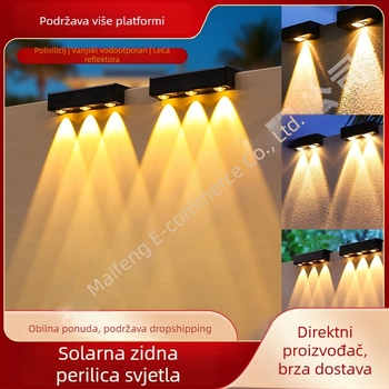 Solarna vanjska zidna lampa za vrt i fasadu – zidno pranje rasvjeta i LED osvjetljenje za stepenice