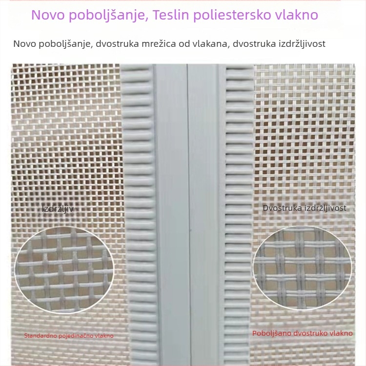 Magnetska mreža za vrata protiv komaraca, prozračna, bez bušenja, vrhunska kvaliteta