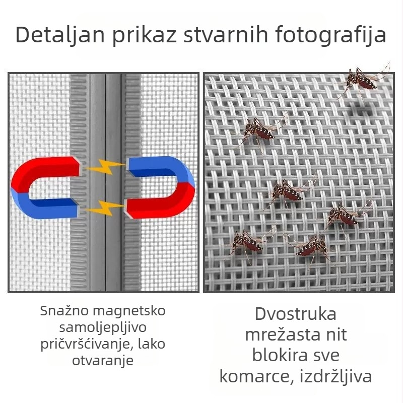 Zavjesa za vrata protiv komaraca s magnetskom trakom, novi model 2026, vrhunske kvalitete za kućnu i poslovnu upotrebu, pregradna zavjesa