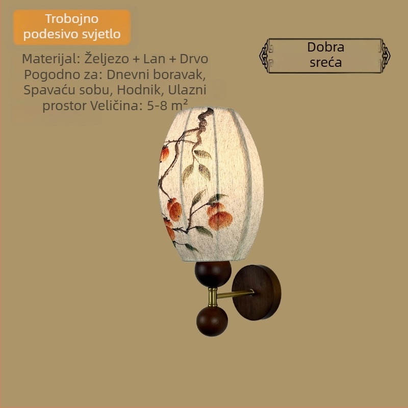 Nova zidna lampa u kineskom stilu sa estetikom dinastije Song za dnevni boravak, glavnu spavaću sobu i hodnik.