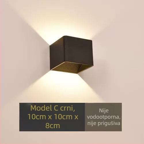 Lampa na zid sa senzorom pokreta u obliku mjeseца, vanjska vodootporna LED rasvjeta za dvorište, vrata i balkon