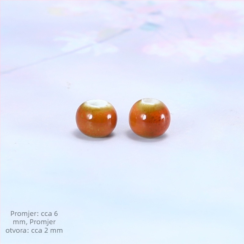 Keramičke perle promjera 6 mm, retro stil, ručno glazirane, visokotemperaturno pečene, materijal za DIY nakit