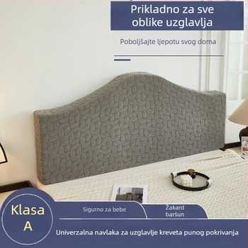 Univerzalna navlaka za uzglavlje kreveta u europskom stilu, za zakrivljeno drveno uzglavlje, novo debelo mekano pokrivanje, otporno na klizanje i prašinu