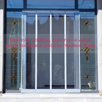 Prozirna magnetska PVC zavjesa za vrata za kućnu i poslovnu upotrebu, otporna na vjetar, protiv komaraca, toplinska izolacija, četiri godišnja doba