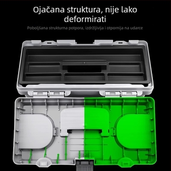 Industrijska velika plastična kutija za alate, prijenosna, može se montirati u automobil, višenamjenska za kućne popravke i električne radove