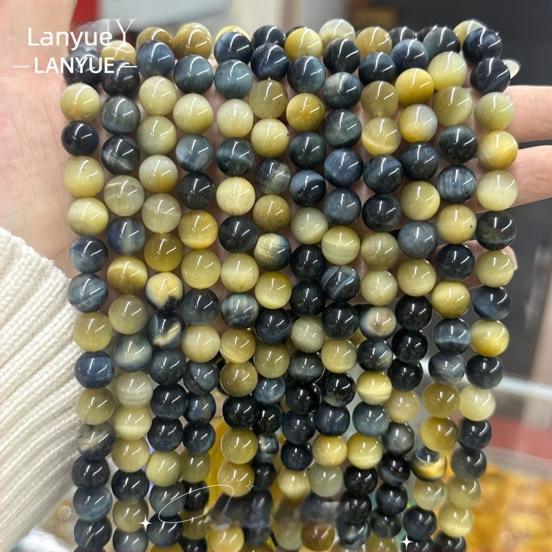 Raznobojno tigrovo oko okrugle perle, 4 mm, za DIY nakit