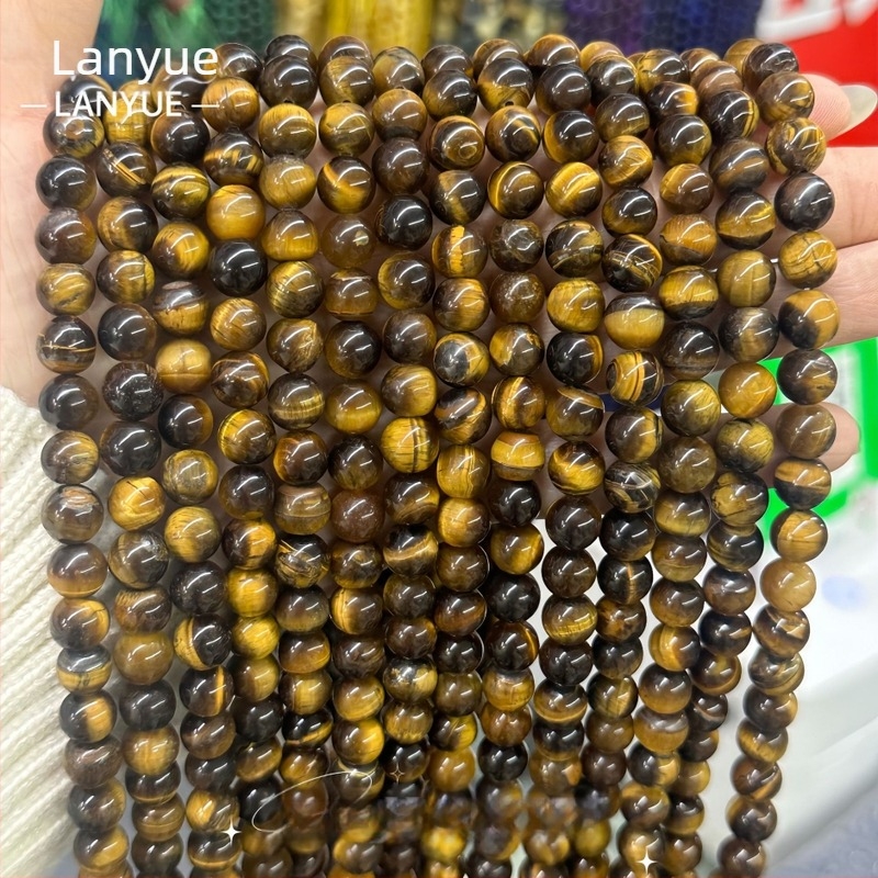 Raznobojno tigrovo oko okrugle perle, 4 mm, za DIY nakit