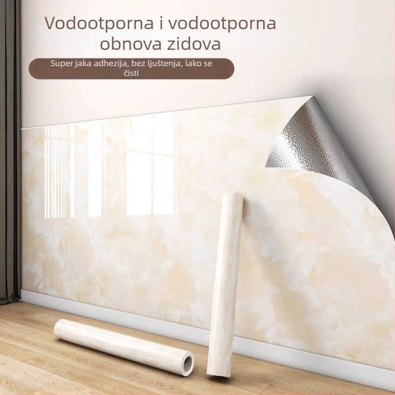 Samo-oljepljivi zidni dekor s uzorkom pločica, vodootporan, otporan na vlagu i plijesan, periva