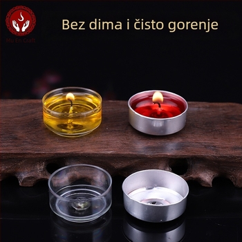 Perle svijeće od biljnog gheeja, lotus, 28 kom., šarene, 4-satno sagorijevanje