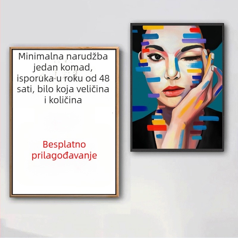 Nordijskog stila platnena zidna slika – moderna dekorativna slika za dnevni boravak i spavaću sobu, bez okvira