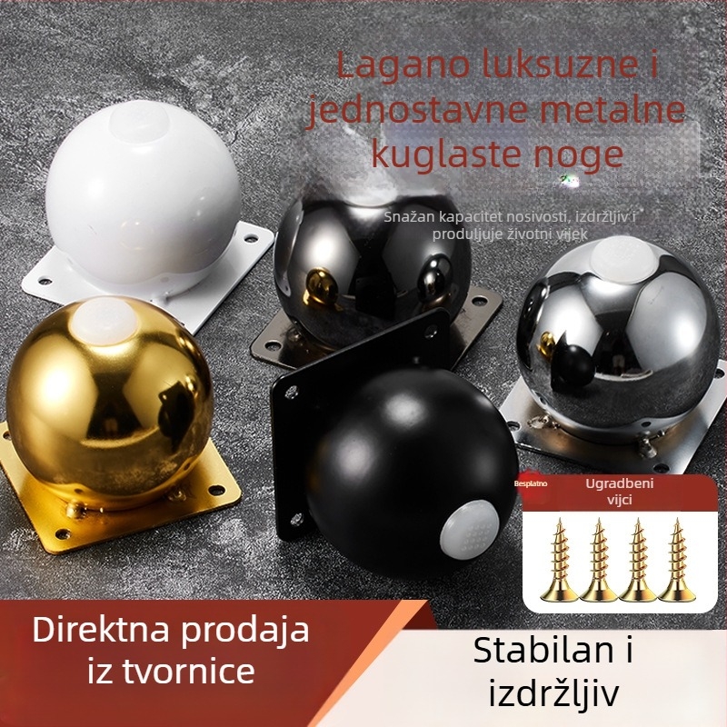 Lagani luksuzni okrugli metalni nogari za namještaj – za kauč, TV ormarić, noćni ormarić, dnevni stol i bočni ormar