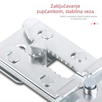 Dvojno funkcijski kovinski spojnik za kauč sa kopčom i plug-in hardverom, od željeza
