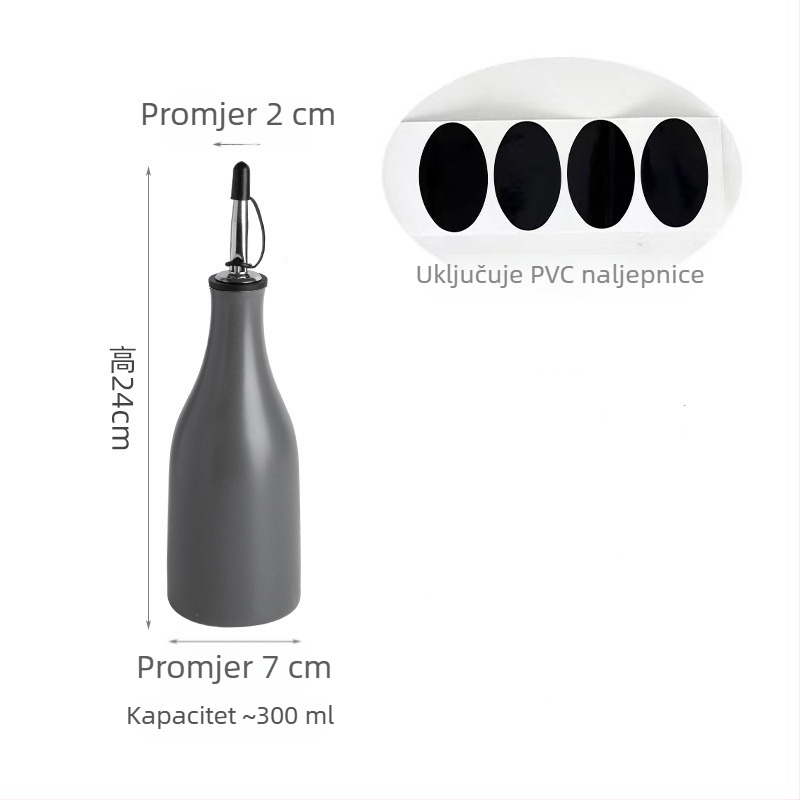 Hongcheng Ceramics Keramička posuda za ulje u kuhinji, bez propuštanja, dvostruka namjena za umake i ocat