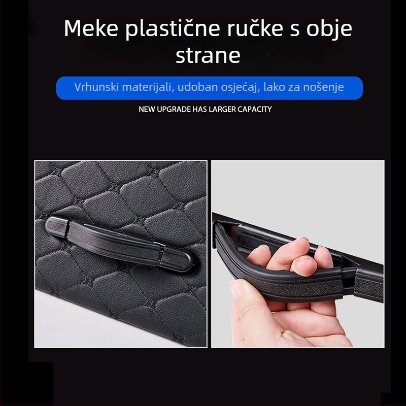 Sklopivi vodootporni organizator prtljažnika automobila s ručkom