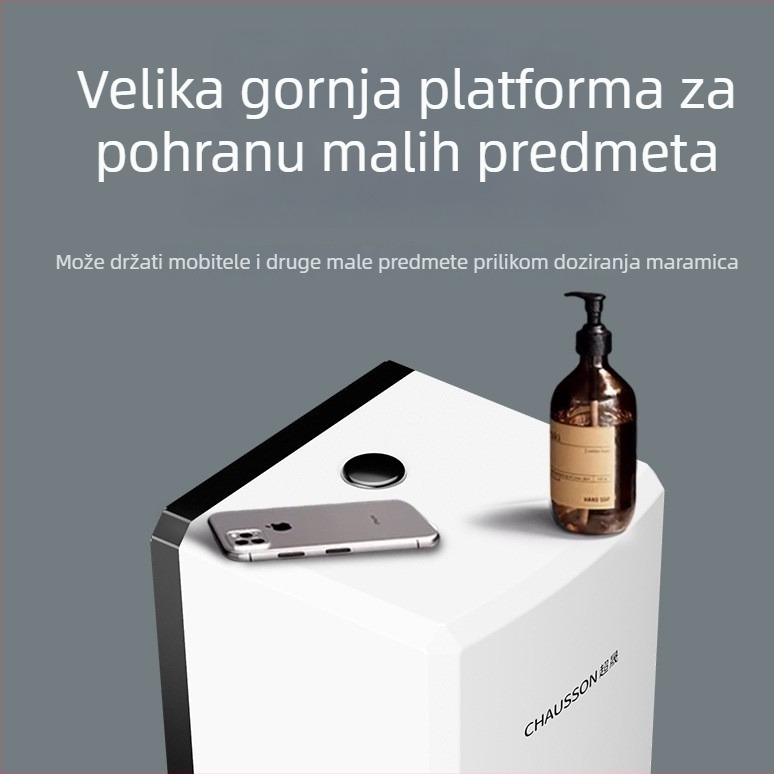 Držač za toalet papir i kutija za salvete, zidni, vodootporan, za hotele i restorane