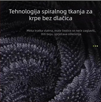 Debeli upijajući ručnik za auto s pletenim rubom, dvostruki sloj upijajućeg ručnika za pranje automobila