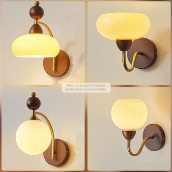 Nova zidna lampa u novom kineskom stilu s minimalističkim dizajnom srednjeg doba, za spavaću sobu i dnevni boravak, vintage američkog stila, vrlo svijetla