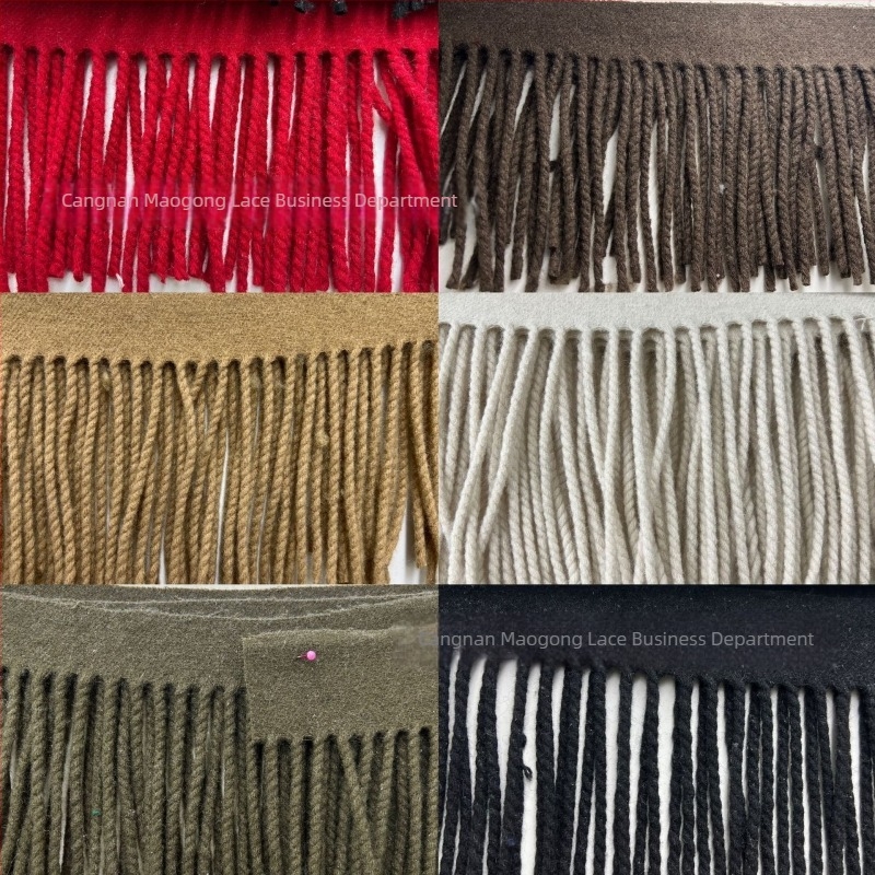 Resice od vunenog pliša s uvijenim koncem – dodaci za kapute i tweed kapute – DIY materijal