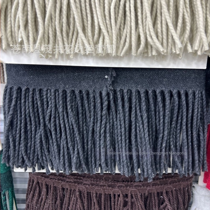 Resice od vunenog pliša s uvijenim koncem – dodaci za kapute i tweed kapute – DIY materijal