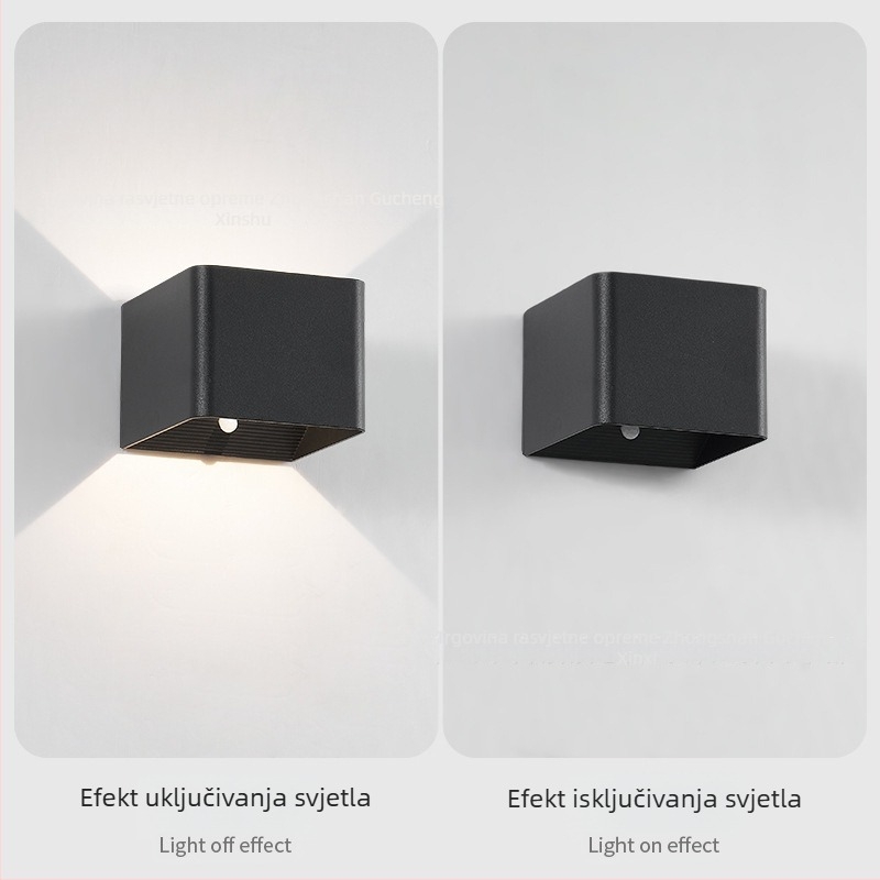 Bežično punjenje, zidna LED svjetiljka s senzorom pokreta – LED rasvjeta na baterije za hodnik i spavaću sobu, lampica za broj vrata