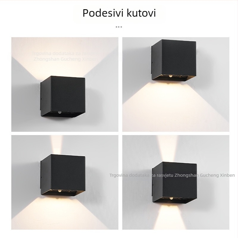 Bežično punjenje, zidna LED svjetiljka s senzorom pokreta – LED rasvjeta na baterije za hodnik i spavaću sobu, lampica za broj vrata
