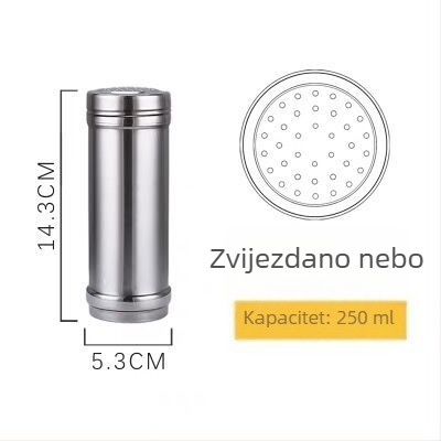 Set posuda za začine od nehrđajućeg čelika za roštilj: sol, papar, sezam i kim