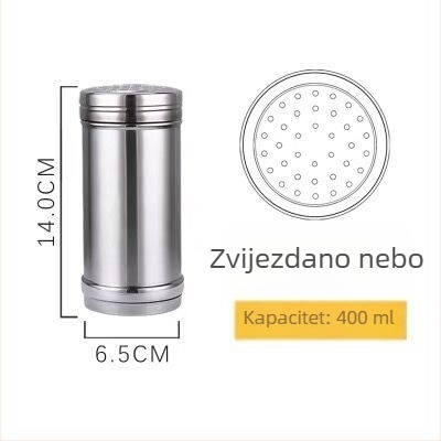 Set posuda za začine od nehrđajućeg čelika za roštilj: sol, papar, sezam i kim