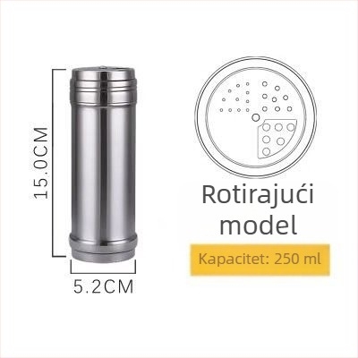 Set posuda za začine od nehrđajućeg čelika za roštilj: sol, papar, sezam i kim