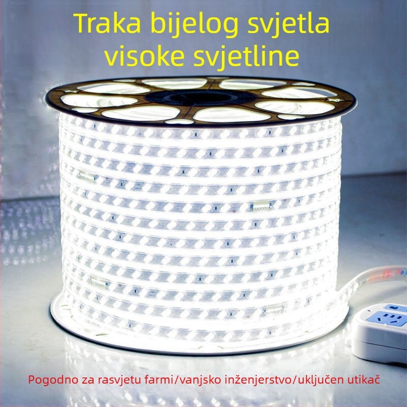 Vanjska vodootporna LED traka – ultra jarko bijelo svjetlo, osvjetljenje vanjskog zida i tunela, 220V
