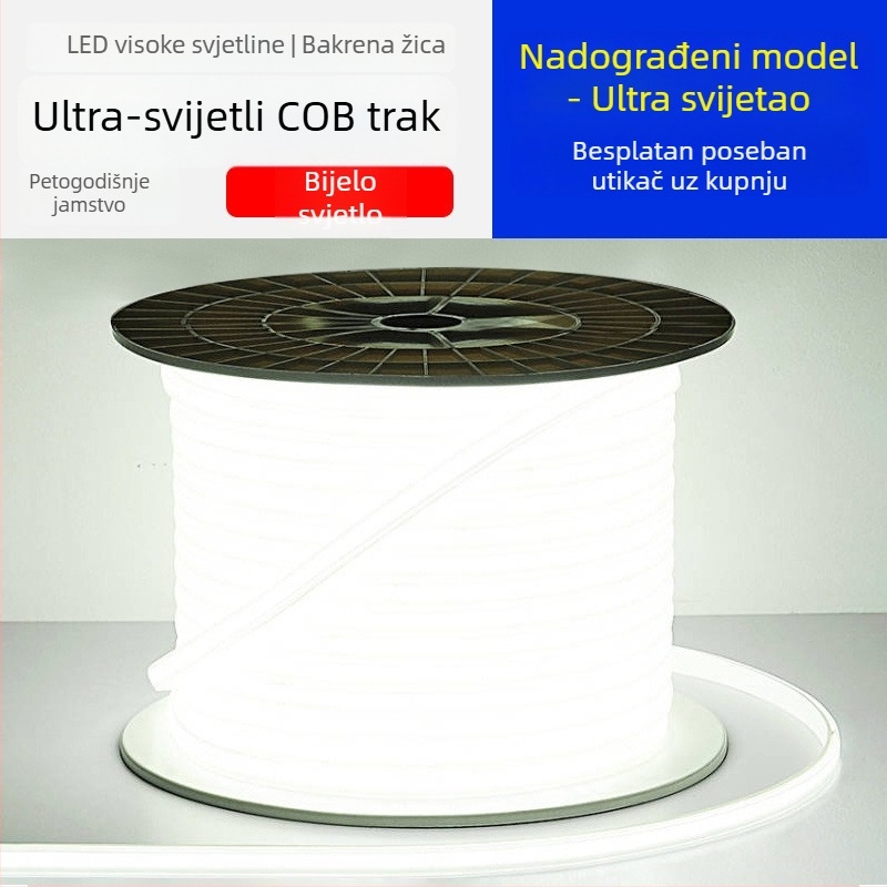 Vanjska vodootporna LED traka – ultra jarko bijelo svjetlo, osvjetljenje vanjskog zida i tunela, 220V