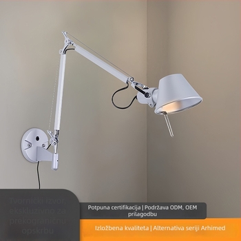 Industrijskog stila zidna LED lampa s podesivim ramenom, aluminijsko kućište, za spavaću sobu, dnevni boravak i stubište