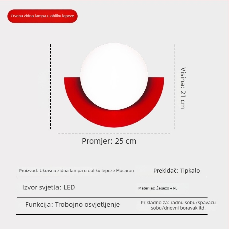 Moderna minimalistička šarena zidna svjetiljka za dječju sobu, macaron pastelne boje, nordijski umjetnički pozadina zida, LED rasvjeta, površinska montaža