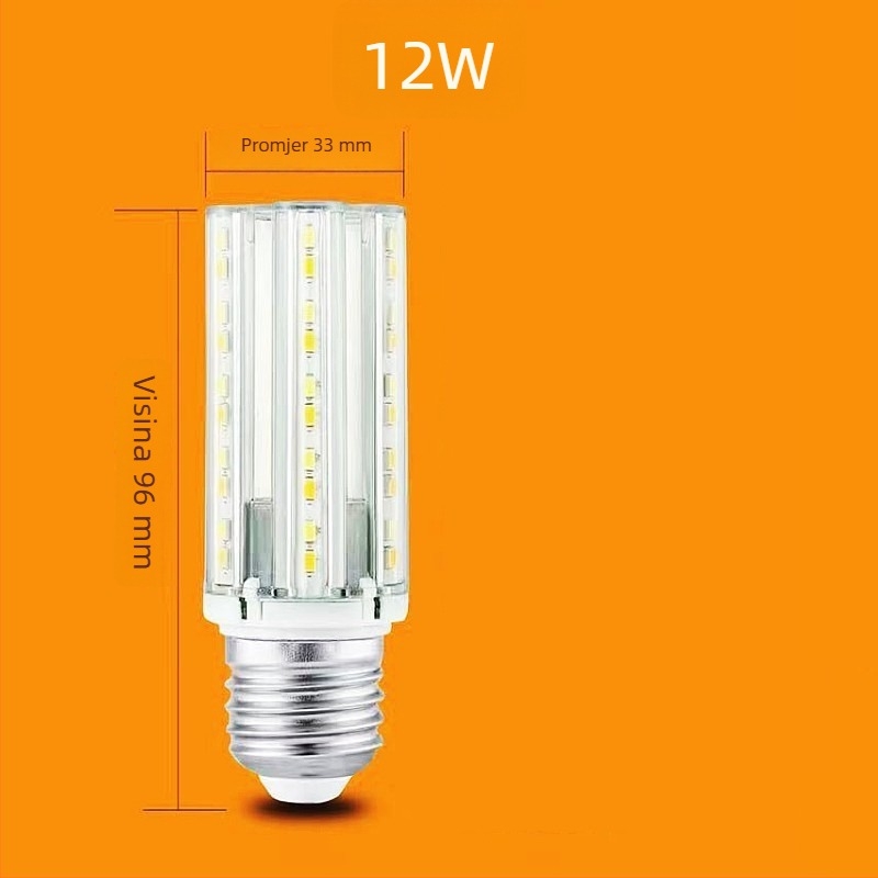 SD Shengda LED svijećna žarulja ultra jake svjetlosti, E14/E27 navoj, bez sjene, trobojna regulacija boje, kukuruznog oblika štedljiva LED žarulja