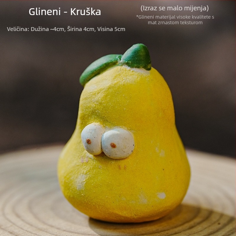 Keramičke voćne mini figurice — ukrasne za čajne setove i čajne kućne ljubimce