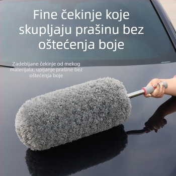 Automobilska četka za čišćenje s finim plišem, proširivač prašine s mekanim dlačicama za uklanjanje prašine i snijega