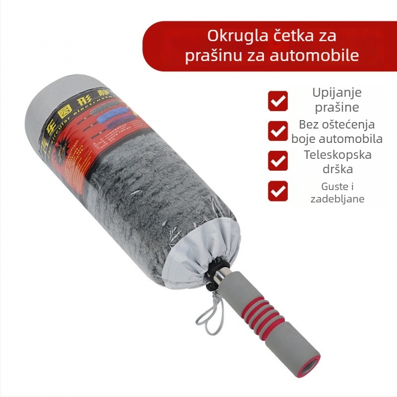 Automobilska četka za čišćenje s finim plišem, proširivač prašine s mekanim dlačicama za uklanjanje prašine i snijega