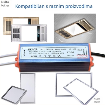Integrirani stropni LED balast i upravljač za LED ploče, napajanje konstantnim strujama i ispravljač transformatora, 10W–16W