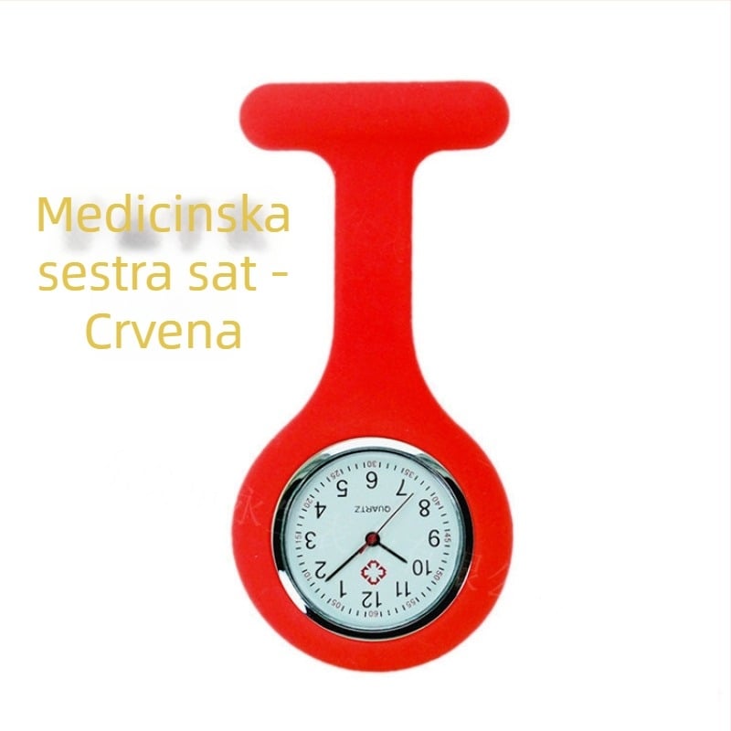 Višebojni silikonski sestrinski sat s klipsom za pričvršćivanje i prilagodbom logotipa