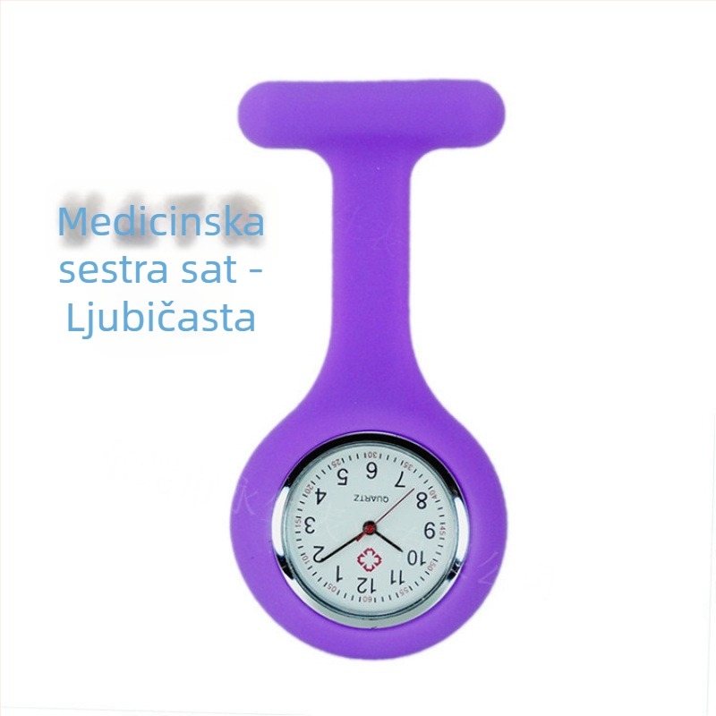 Višebojni silikonski sestrinski sat s klipsom za pričvršćivanje i prilagodbom logotipa