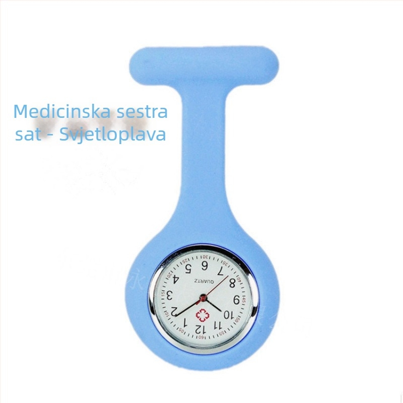 Višebojni silikonski sestrinski sat s klipsom za pričvršćivanje i prilagodbom logotipa