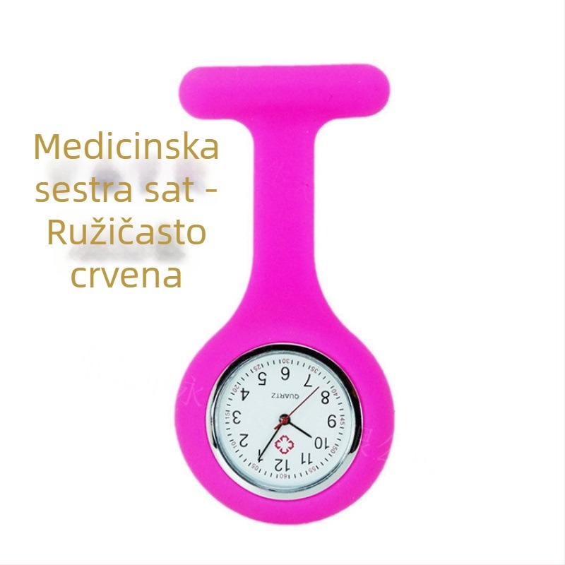 Višebojni silikonski sestrinski sat s klipsom za pričvršćivanje i prilagodbom logotipa