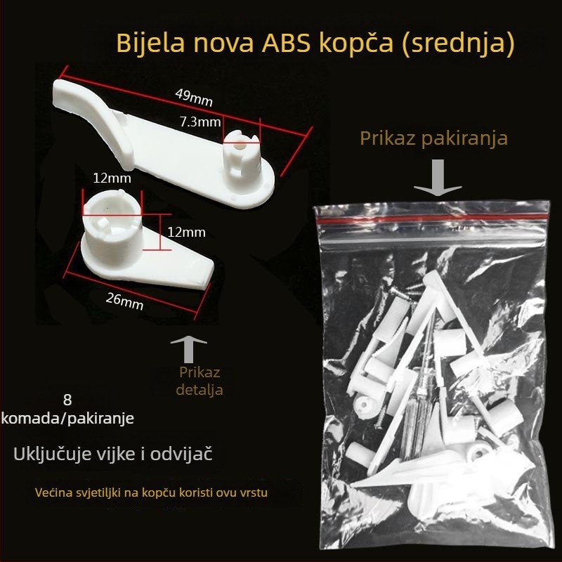 Kućište sjenila sa klipsom, retro stil, fiksna baza, zamjenski dio za LED stropno svjetlo, univerzalno